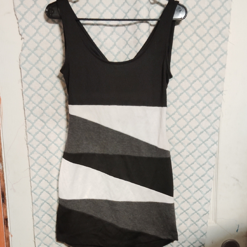 Windsor Black, White, and Gray Mini Dress
